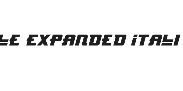 Hong Kong Hustle Expanded Itali Expanded Italic Logo