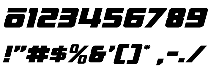 Hong Kong Hustle Expanded Italic Font OTHER CHARS