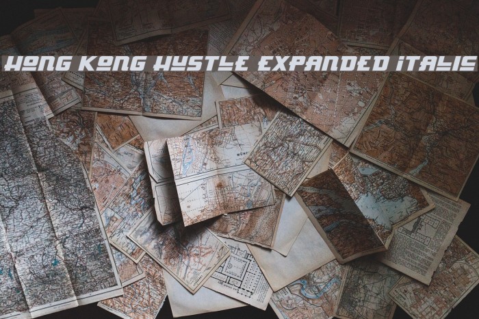 Hong Kong Hustle Expanded Italic Font examples