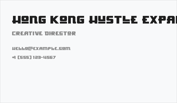 Hong Kong Hustle Expanded Business Card