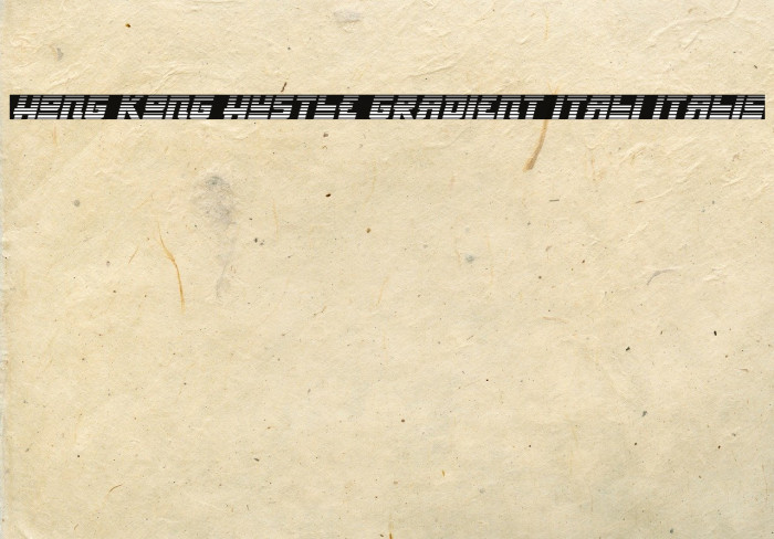 Hong Kong Hustle Gradient Itali Italic Font examples