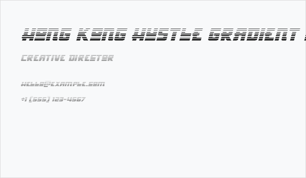 Hong Kong Hustle Gradient Itali Italic Business Card
