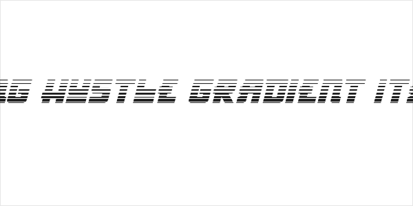 Hong Kong Hustle Gradient Itali Italic Logo