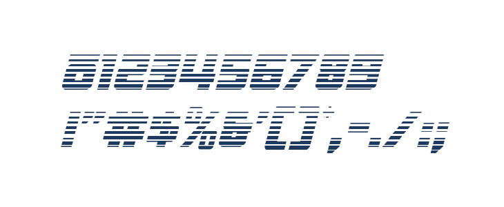 Hong Kong Hustle Gradient Italic Other Characters