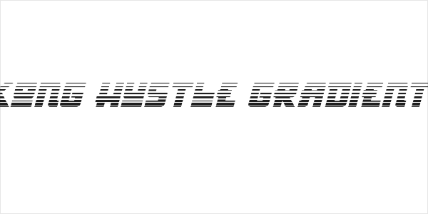 Hong Kong Hustle Gradient Italic Logo