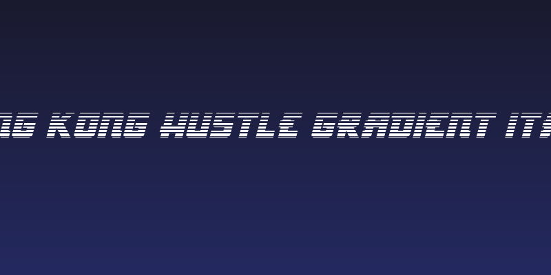 Hong Kong Hustle Gradient Italic Social Header