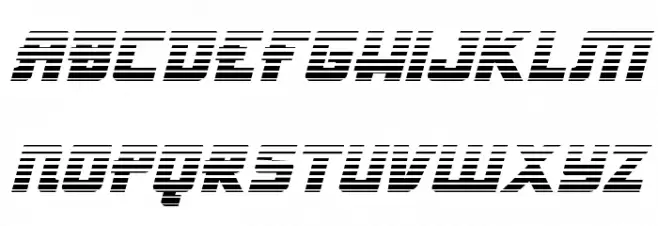 Hong Kong Hustle Gradient Italic Fonte MAIÚSCULAS