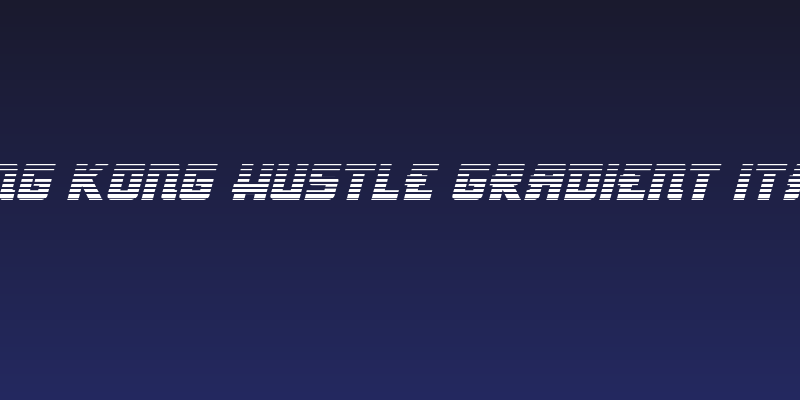 Hong Kong Hustle Gradient Italic Social Header