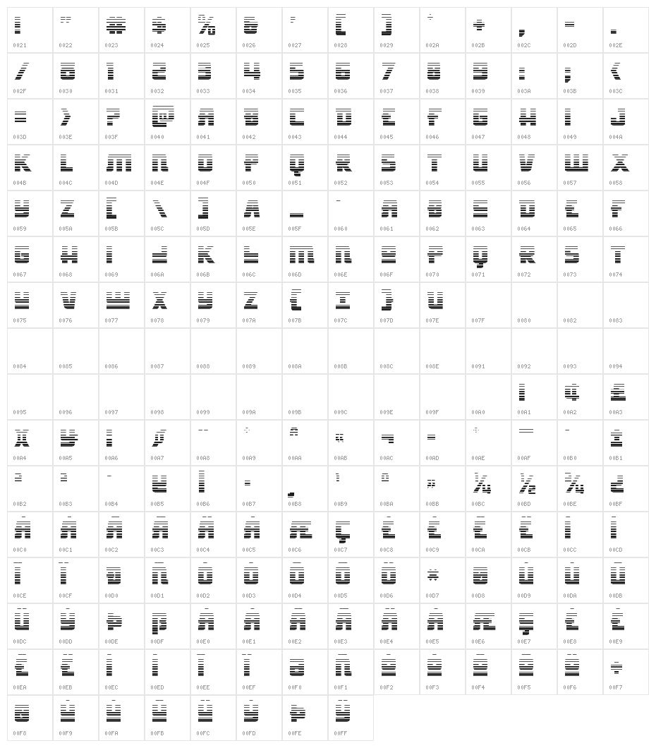 Hong Kong Hustle Gradient Regular Character Map