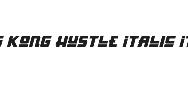Hong Kong Hustle Italic Italic Logo