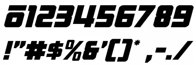 Hong Kong Hustle Italic Font OTHER CHARS