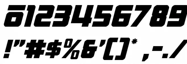 Hong Kong Hustle Italic Font OTHER CHARS