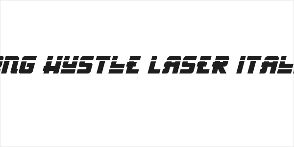Hong Kong Hustle Laser Italic Italic Logo