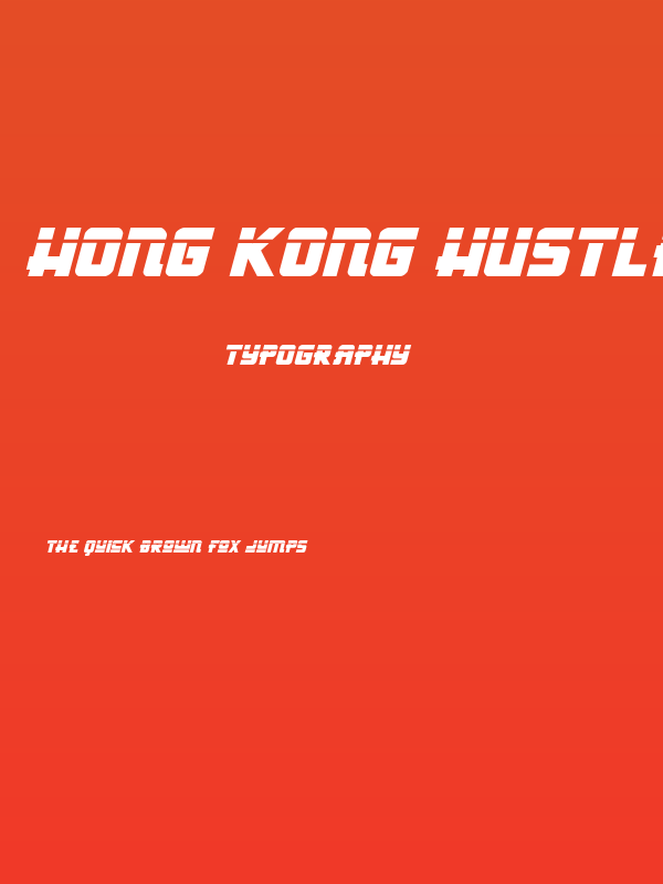 Hong Kong Hustle Laser Italic Italic Poster