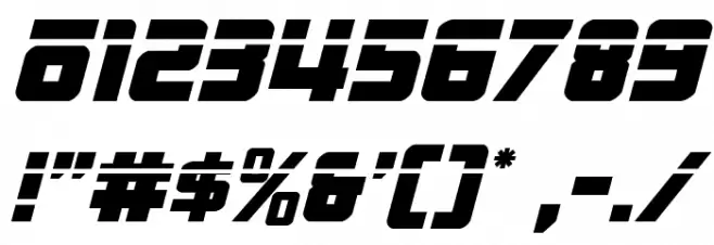 Hong Kong Hustle Laser Italic Font OTHER CHARS