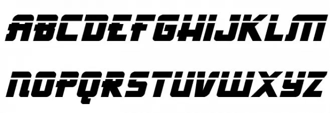 Hong Kong Hustle Laser Italic Schriftart Groß