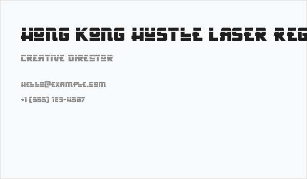Hong Kong Hustle Laser Regular Business Card