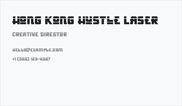 Hong Kong Hustle Laser Business Card