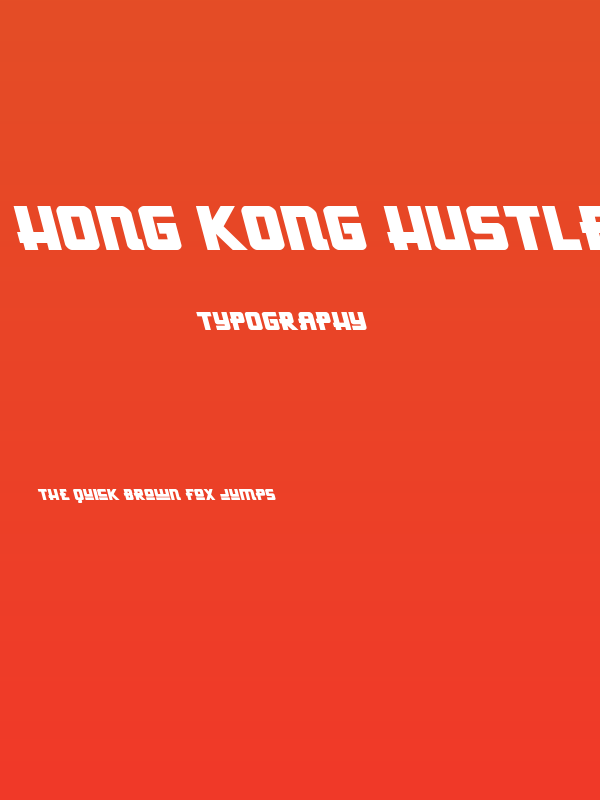 Hong Kong Hustle Leftalic Italic Poster