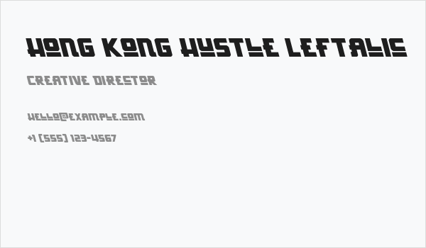 Hong Kong Hustle Leftalic Business Card