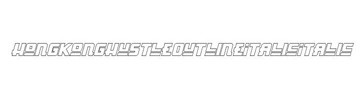 Hong Kong Hustle Outline Italic Italic  免费字体下载