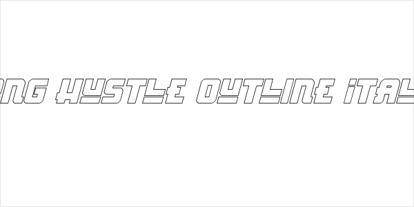 Hong Kong Hustle Outline Italic Italic Logo