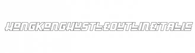 Hong Kong Hustle Outline Italic  Frei Schriftart Herunterladen