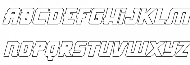 Hong Kong Hustle Outline Italic Polices MAJUSCULES