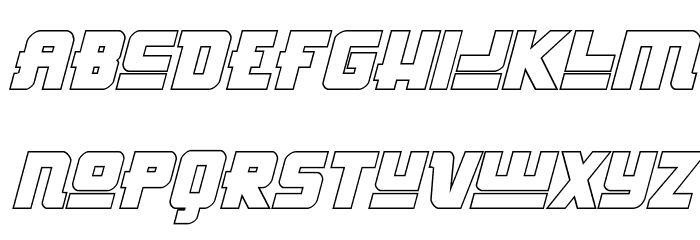Hong Kong Hustle Outline Italic Font LOWERCASE
