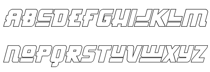 Hong Kong Hustle Outline Italic Font LOWERCASE
