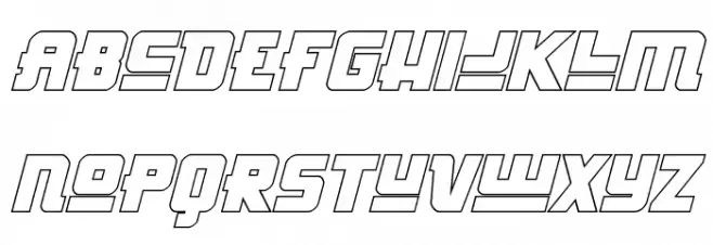 Hong Kong Hustle Outline Italic Polices MINUSCULES