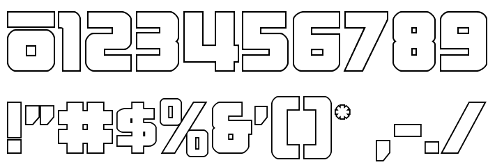 Hong Kong Hustle Outline Regular Font OTHER CHARS