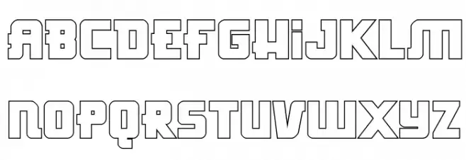 Hong Kong Hustle Outline Regular 字体 大写