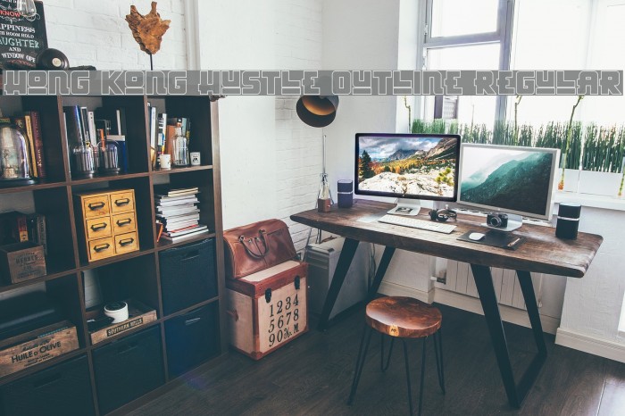 Hong Kong Hustle Outline Regular Font examples