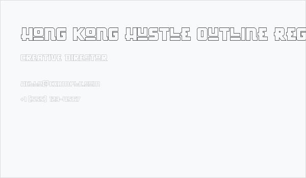 Hong Kong Hustle Outline Regular Business Card