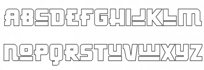 Hong Kong Hustle Outline Regular Font LOWERCASE