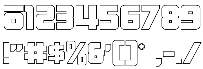 Hong Kong Hustle Outline Font OTHER CHARS