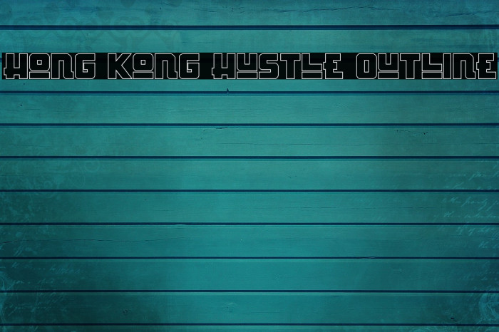 Hong Kong Hustle Outline Font examples