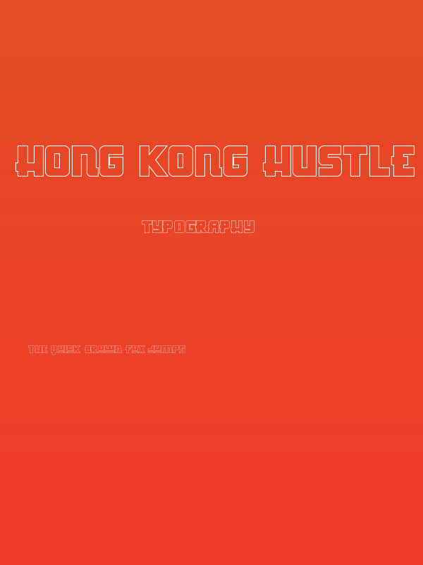 Hong Kong Hustle Outline Poster