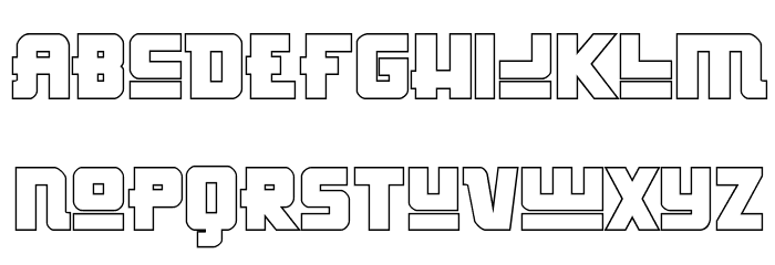 Hong Kong Hustle Outline Font LOWERCASE