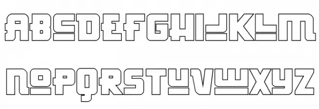 Hong Kong Hustle Outline फ़ॉन्ट लोअरकेस