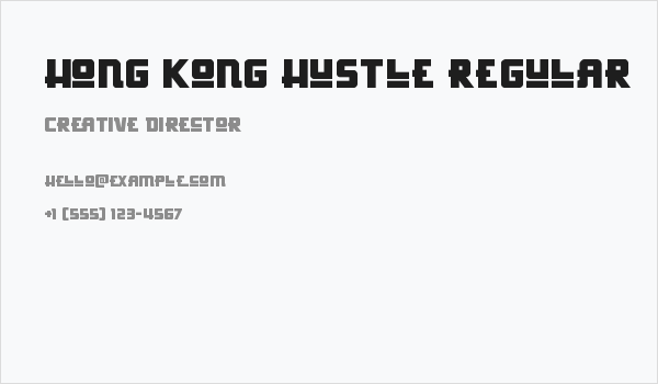 Hong Kong Hustle Regular Business Card