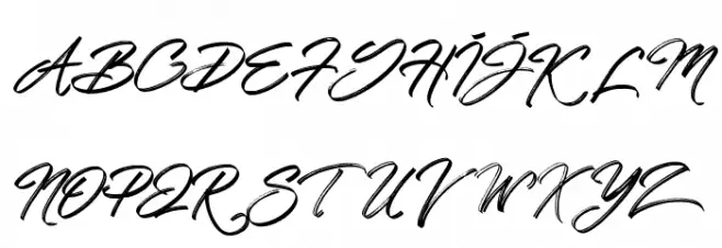 Hong Kong Script Brush Polices MAJUSCULES