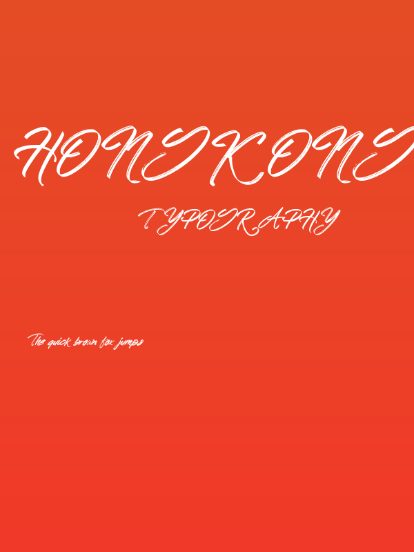 Hong Kong Script Brush Poster