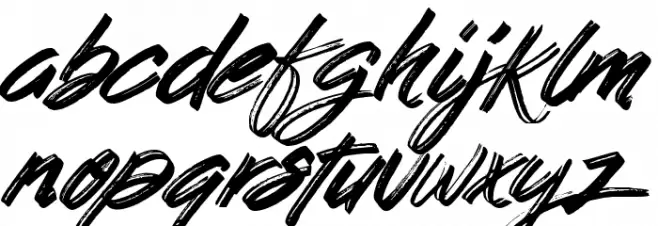 Hong Kong Script Brush फ़ॉन्ट लोअरकेस