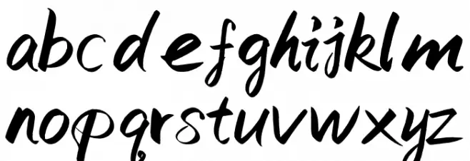 HongLeiBanShu Regular Font LOWERCASE