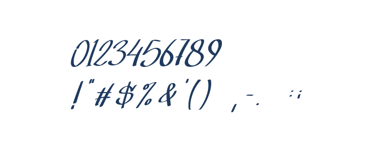 Hongkong Script Italic - Person Italic Other Characters