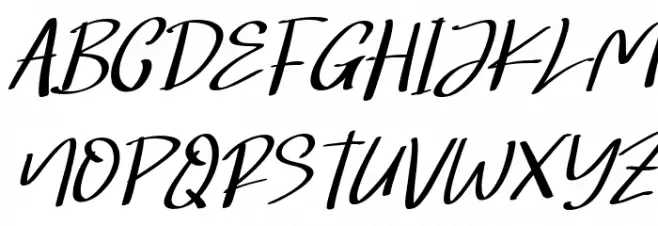 Hongkong Script Italic - Person Italic Caratteri MAIUSCOLE