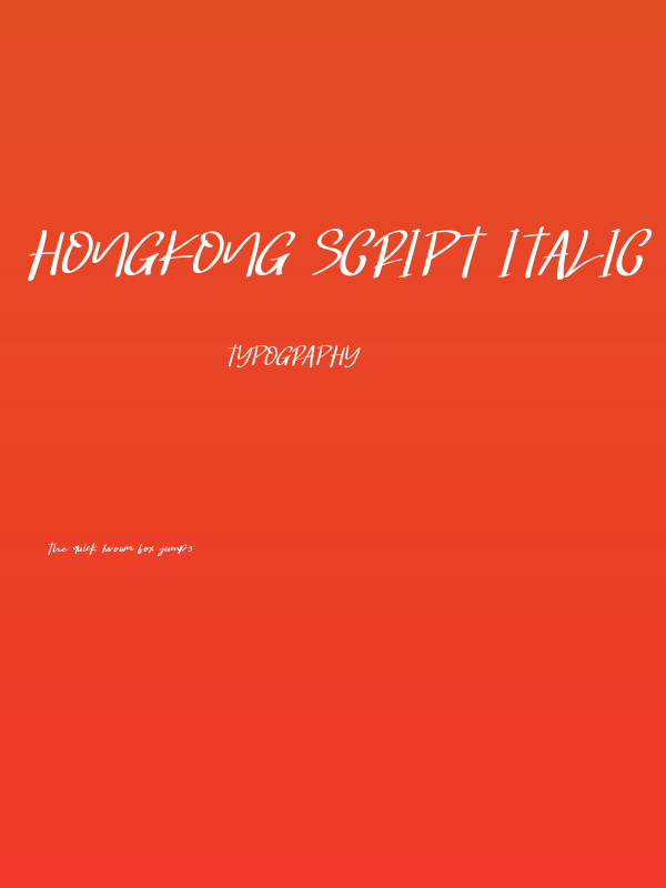 Hongkong Script Italic - Person Italic Poster