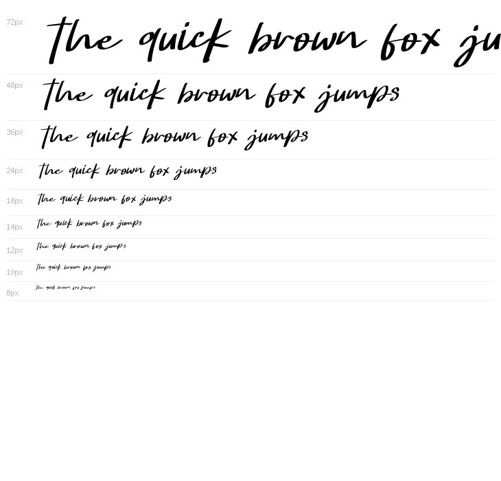 Hongkong Script Italic - Person Italic Waterfall